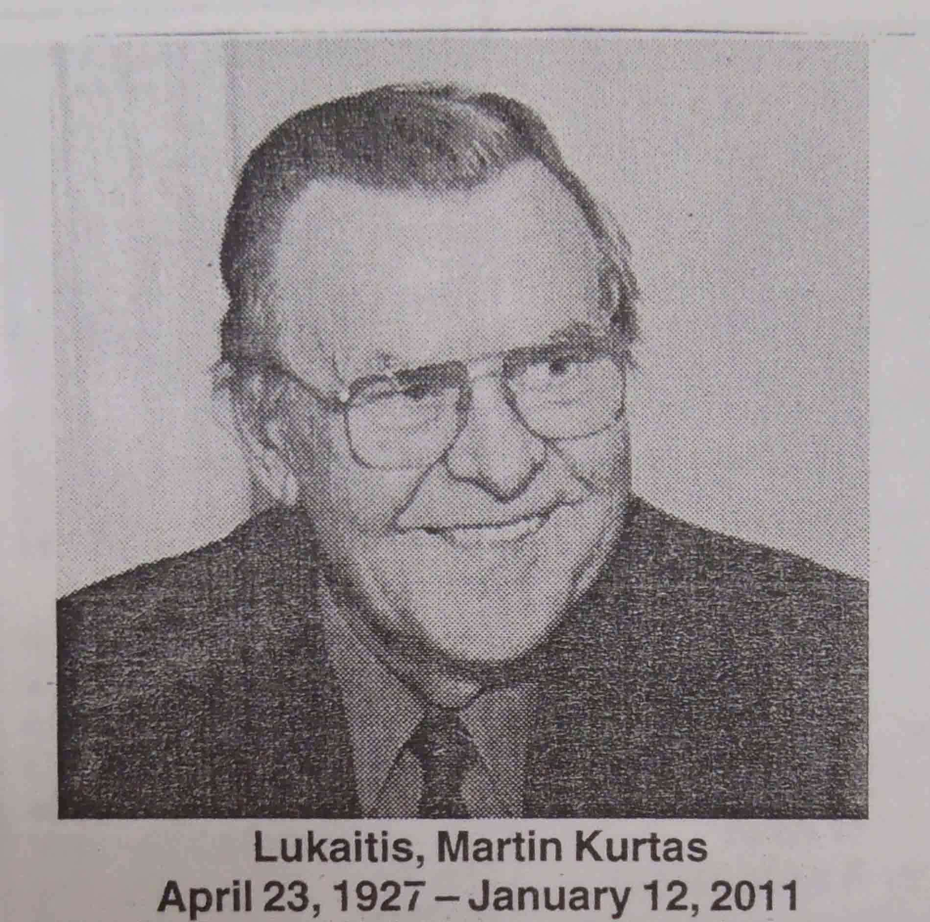 Martin Lukaitis obituary photo-2011